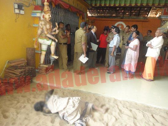 Woman’s burnt body found inside Kovil