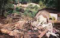 Landslides and earth slips devastate the hill country