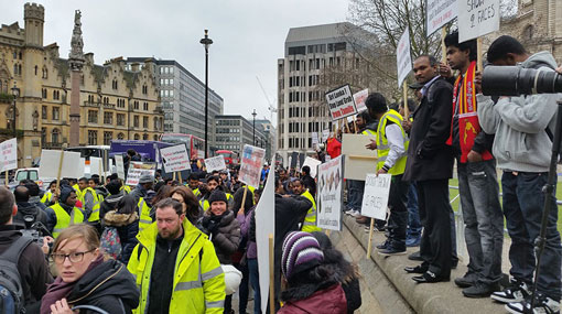 Protest against Maithripala in London
