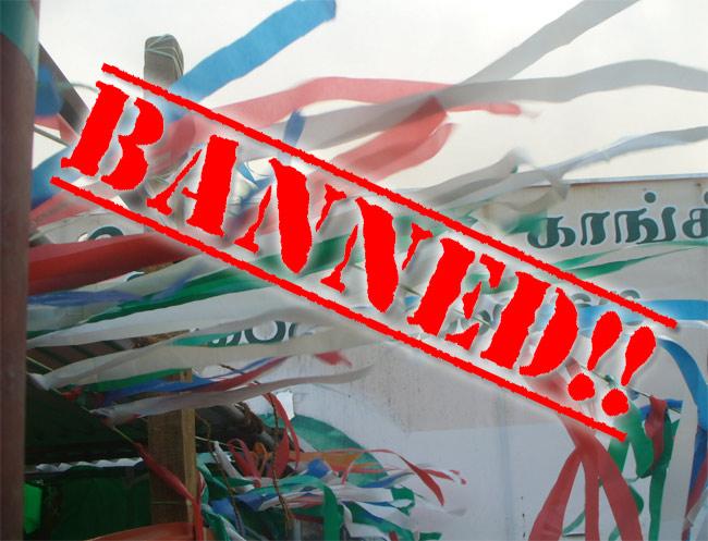 Polythene ban during election campaign activities
