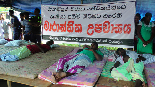 Hambantota port workers call off fast unto death