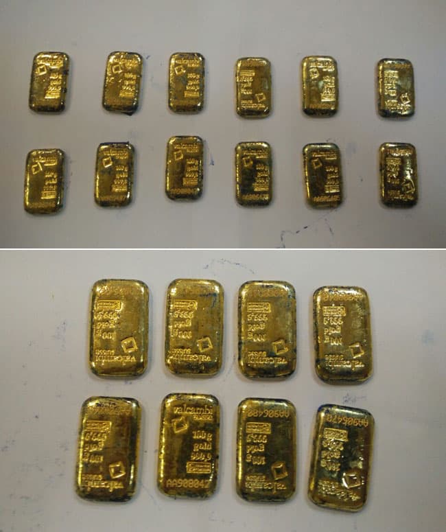 Two arrested with 20 gold biscuits in rectum