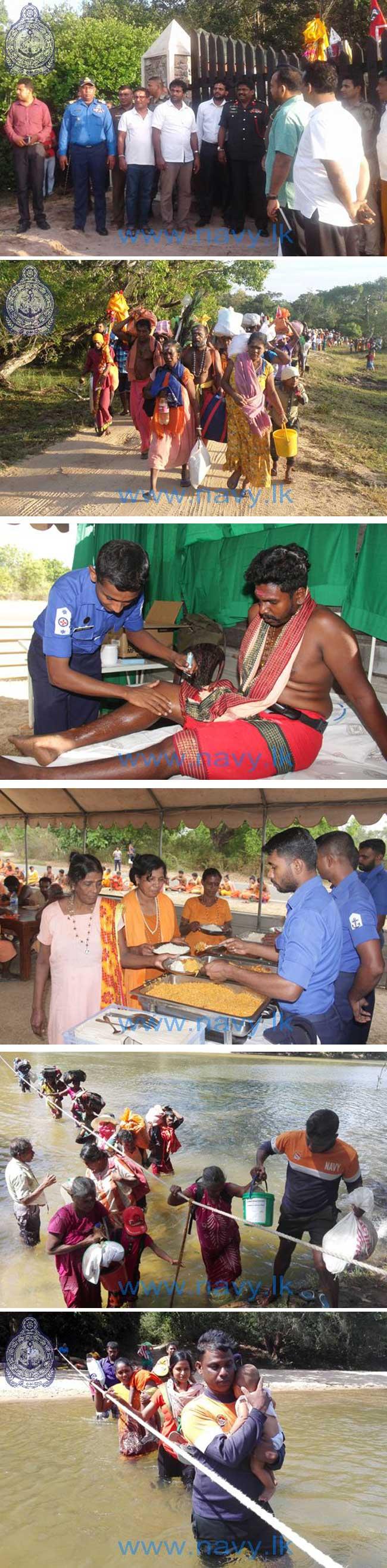 Navy extend hospitality to Kataragama pilgrims