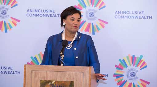 Commonwealth Secretary General Patricia Scotland arrives in SL