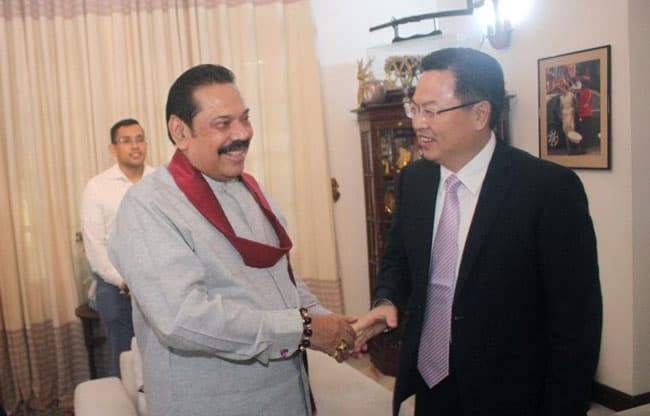 Chinese Ambassador calls on Mahinda and Ranil