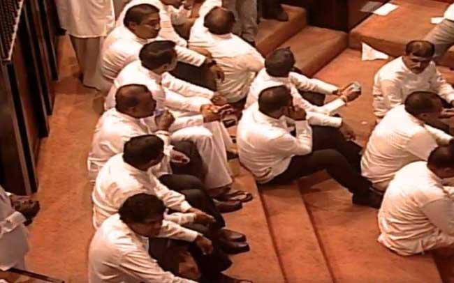Parlimentarians still remain in the Chamber