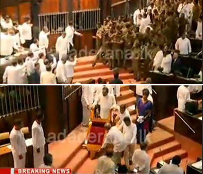 Police enter Parliament chamber