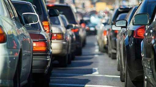 Heavy traffic near Town Hall