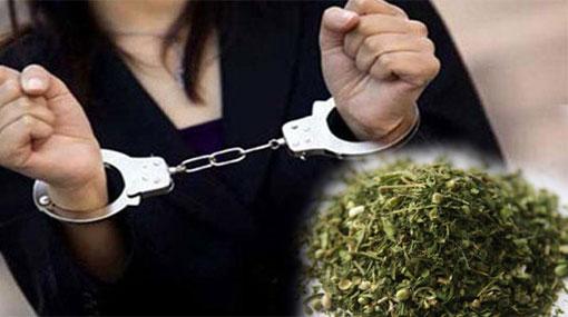 Fifty-five year old woman arrested with Cannabis
