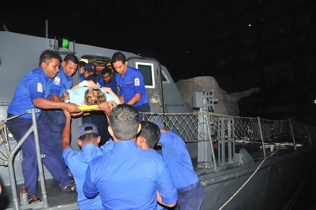 Navy helps transfer foreign patient ashore for treatment