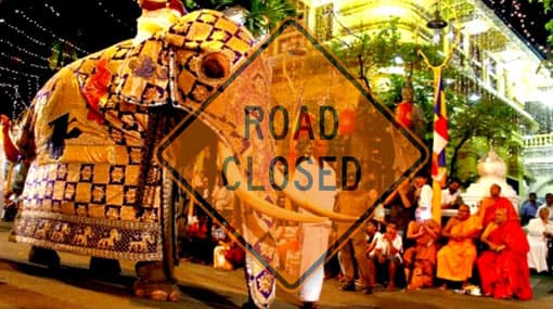 Traffic restricted for Navam Perahera