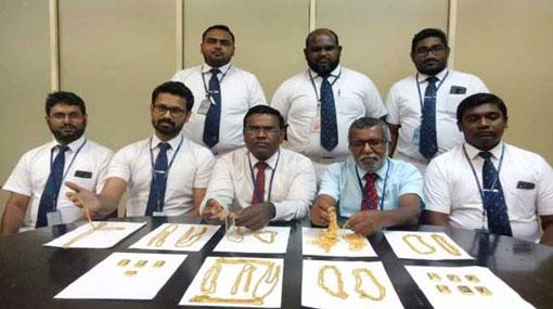 Jewellery and gold biscuits worth nearly Rs 20 mn seized at BIA
