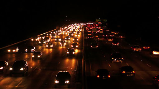 Heavy traffic on expressway due to accidents