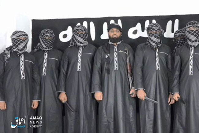 ISIS release picture of Sri Lanka bombings ‘mastermind’ and seven attackers