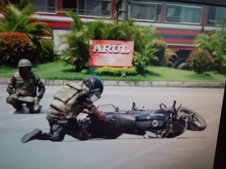 Another suspicious motorcycle destroyed through controlled explosion