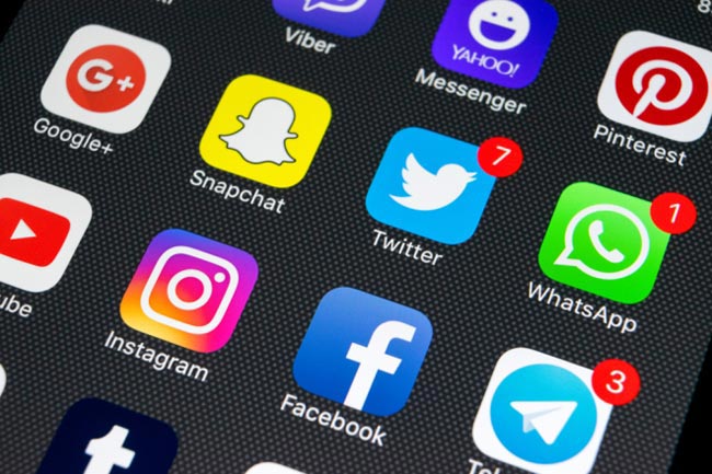 Social media temporarily banned