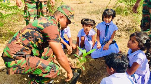 Manusath Derana & Army kick off mega reforestation project at Wilpattu