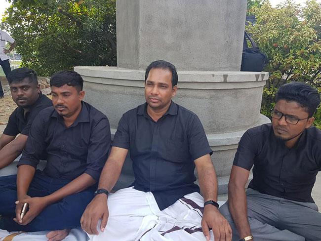 TNA MP Viyalendiran begins protest fast supporting Rathana Thero