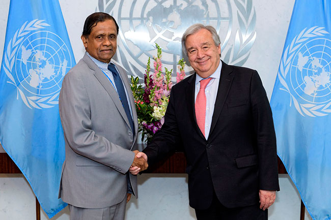 Amb. Rohan Perera pays farewell call on UN Secretary General