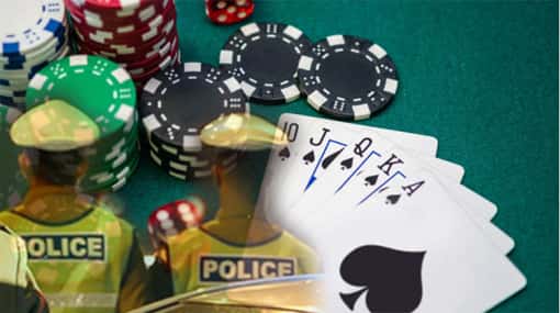 Cops raid gambling den; two injured in clash
