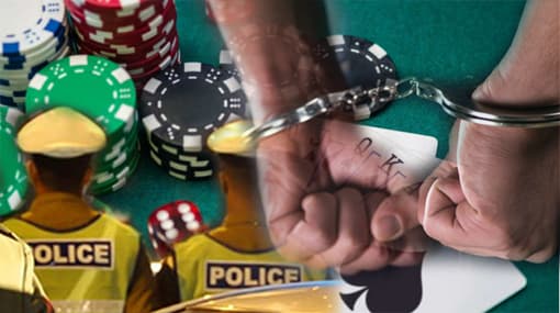 Suspect nabbed for assaulting two cops raiding a gambling den