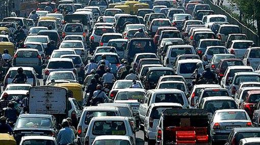 Heavy traffic on Marine Drive