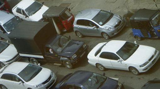 Heavy traffic on Duplication Road