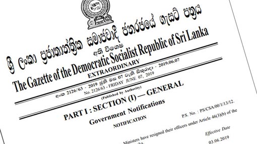 Gazette declaring Presidential Elections issued