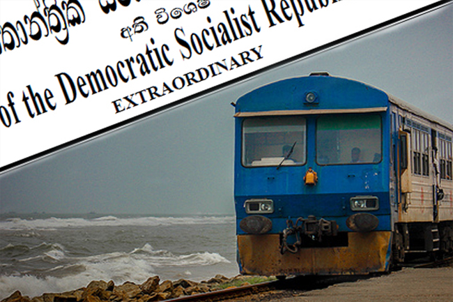 Extraordinary Gazette declaring railways an Essential Service issued