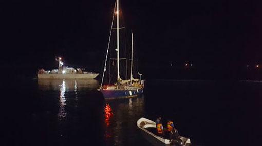 Navy assists distressed foreign yacht
