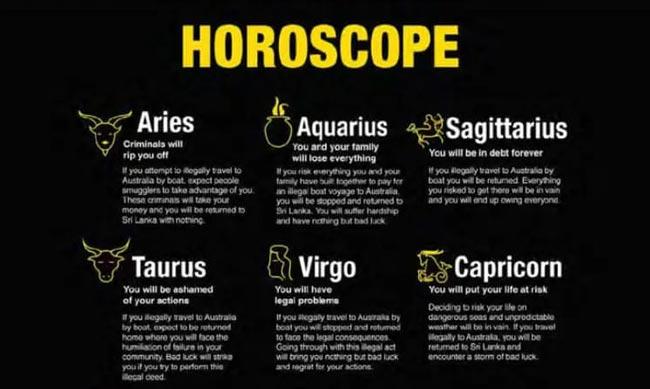 Australia creates fake horoscopes to deter illegal immigrants from Sri Lanka