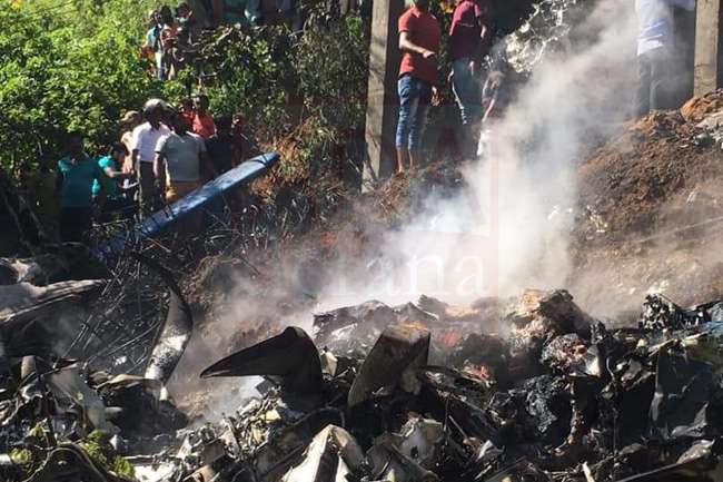 Four air force personnel killed in aircraft crash at Haputale