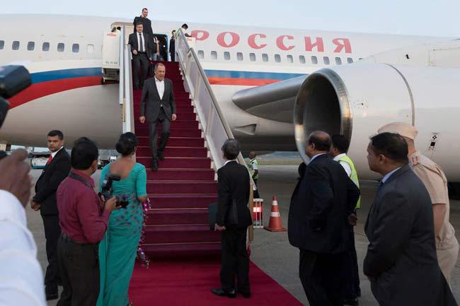 Russian foreign minister arrives in Sri Lanka