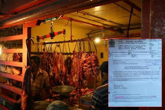 Sale of beef in Nuwara Eliya temporarily halted from tomorrow
