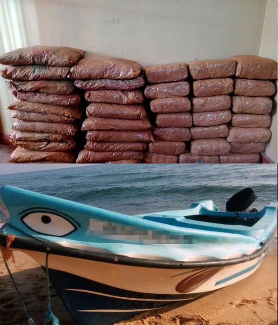 Suspect transporting 114kg of Kerala cannabis by boat arrested