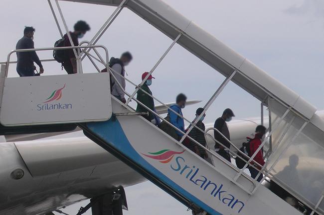 Flight returns with 236 Sri Lankans in Germany