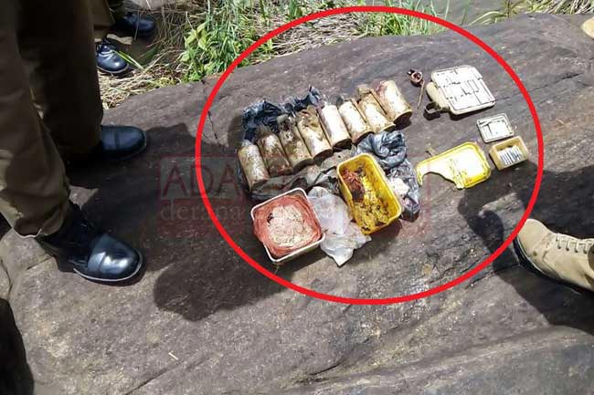 Hidden explosives recovered near Kotmale Oya