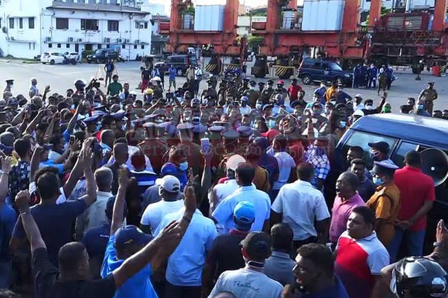Operations of Colombo Port at standstill as trade union action continues