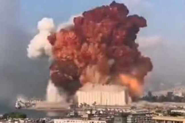 Massive explosion rocks Lebanese capital