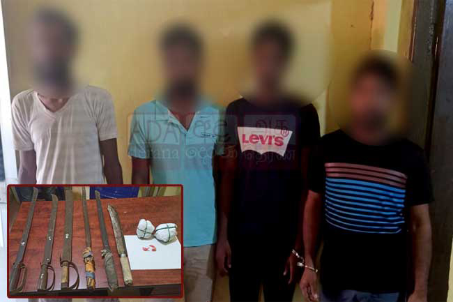 Four believed to be extortion gang members arrested