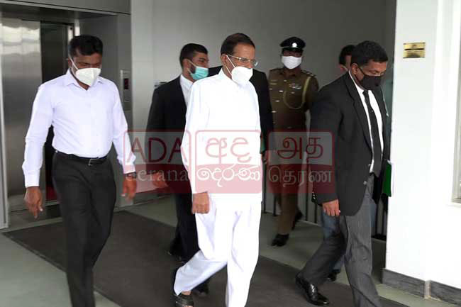 Maithripala arrives at PCoI on political victimizations