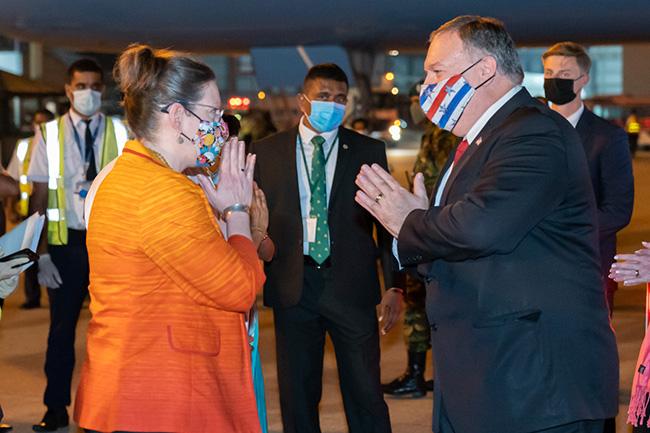 U.S. State Secretary arrives in Sri Lanka