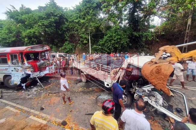 One dead, several injured in fatal collision in Matara