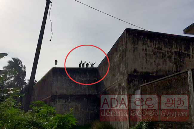 Inmates protest on Negombo Prison roof