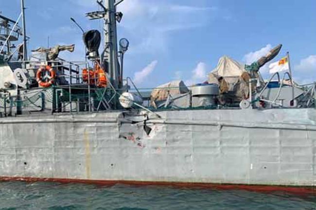 Naval operation to locate Indian fishermen on sunken poaching vessel in Lankan waters