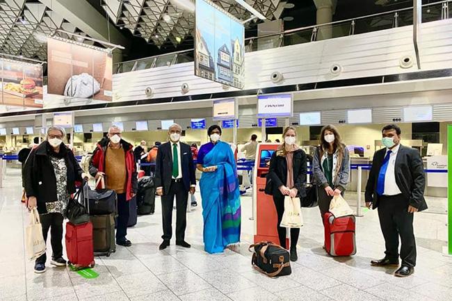 First group of tourists from Germany, Switzerland departs for Sri Lanka