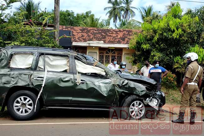 Arundika Fernando unharmed, three injured in accident