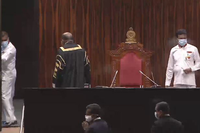 Parliamentary session temporarily adjourned over tense situation