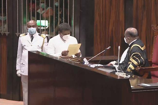 Ajith Mannapperuma sworn in as Member of Parliament