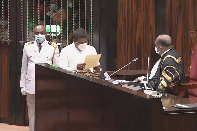 Ajith Mannapperuma sworn in as Member of Parliament